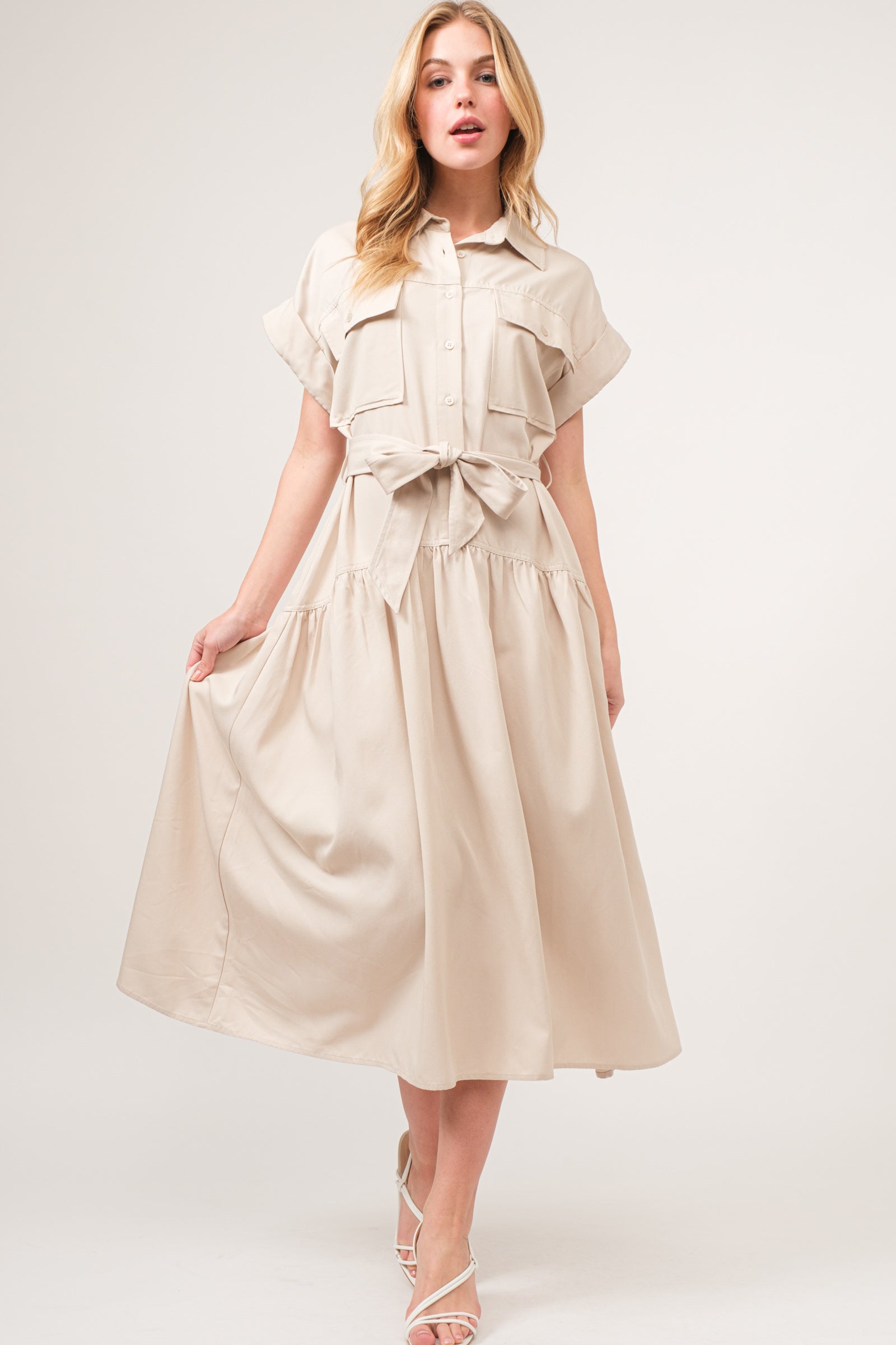 thick midi dress ATW Patch Pocket Midi Dress – Thick & Thin Gifts