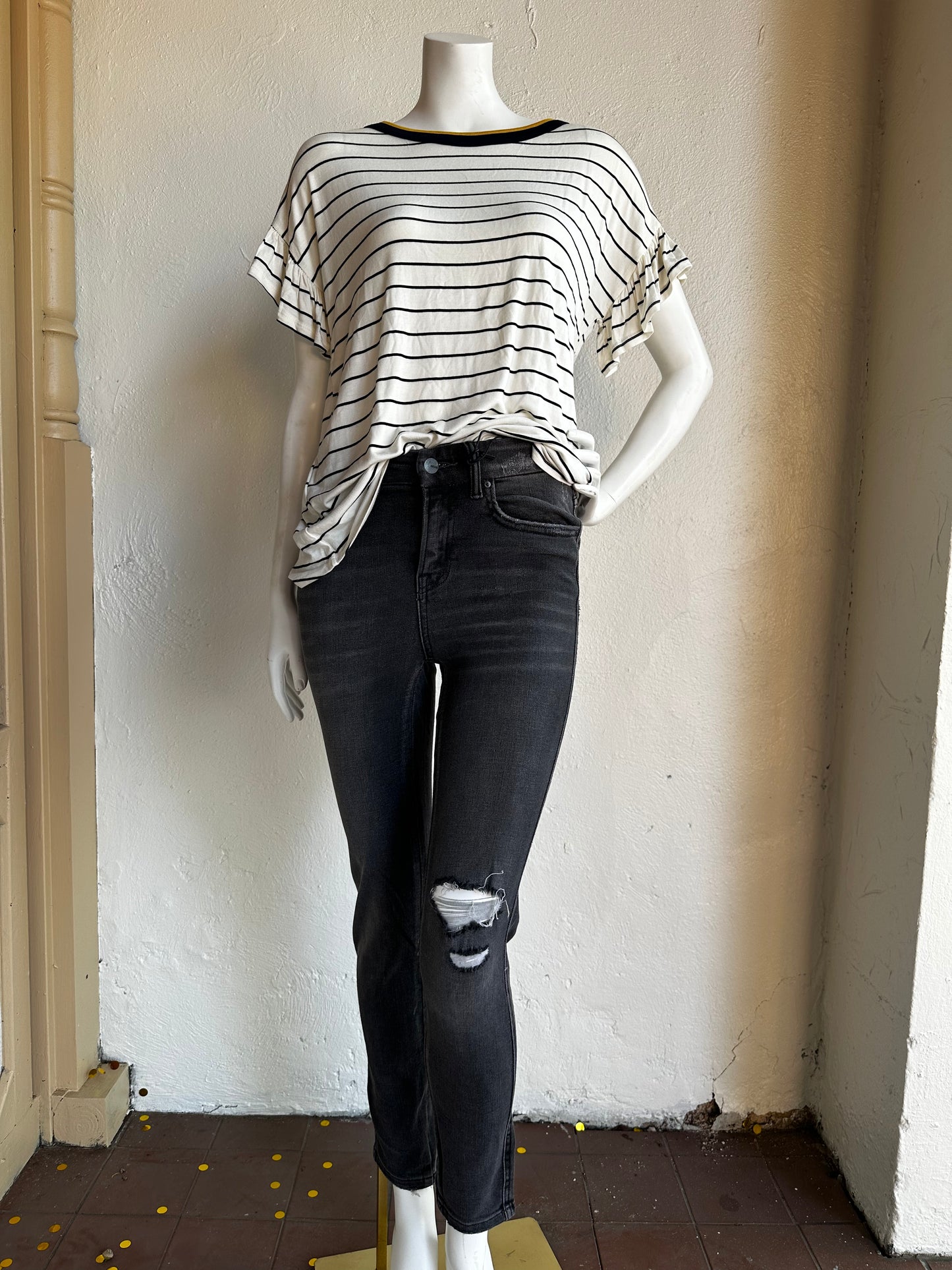 Black Striped Tee