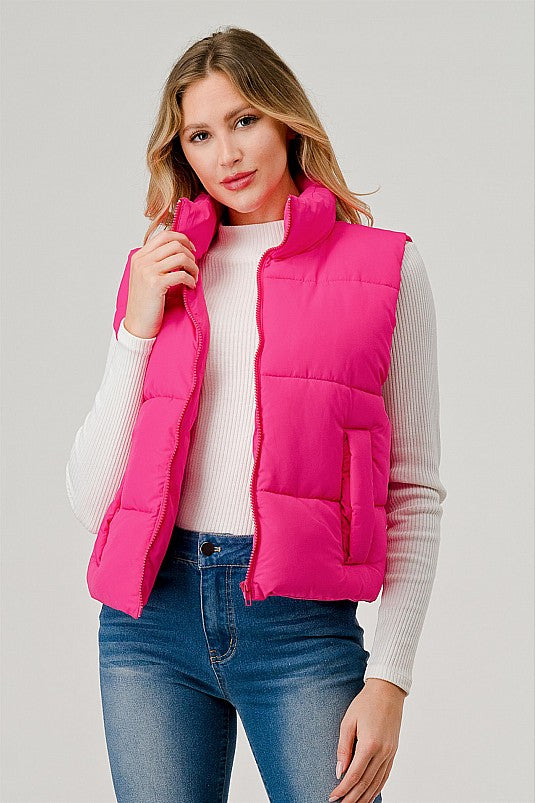 Hot Pink Puffer Vest