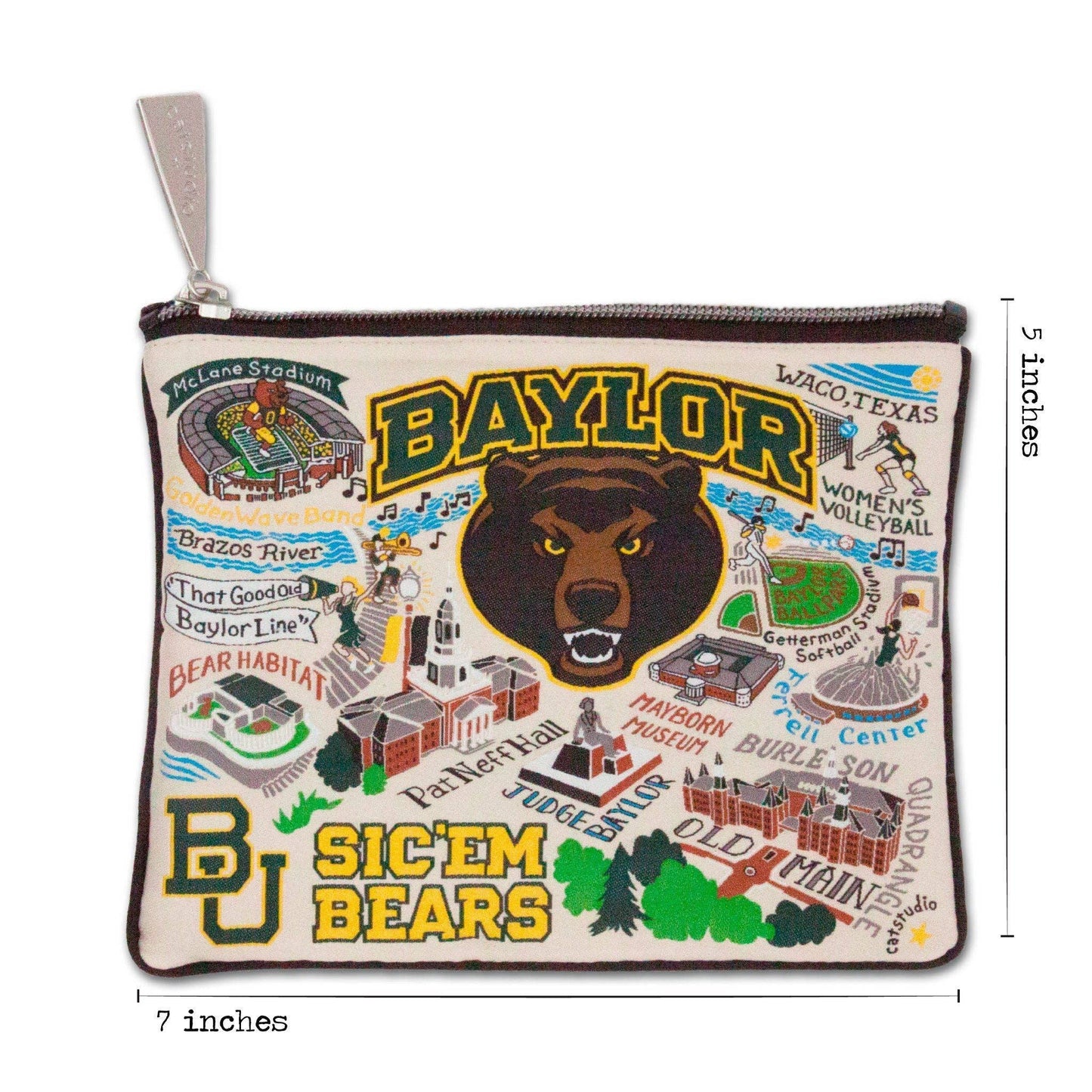 Baylor University Collegiate Zip Pouch