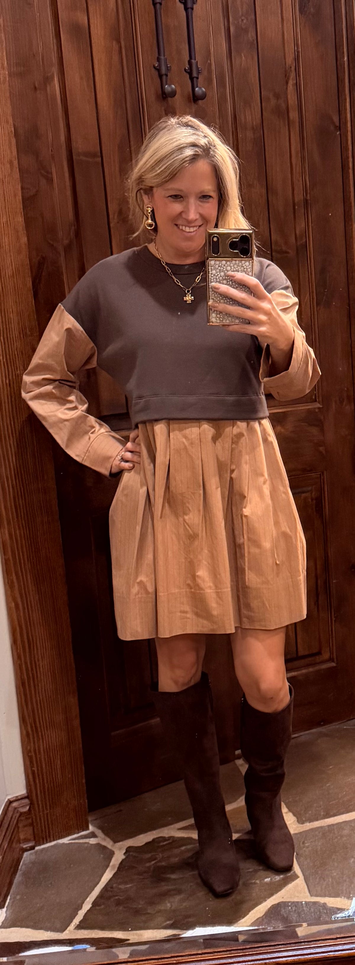 Spencer Espresso Sweater Dress