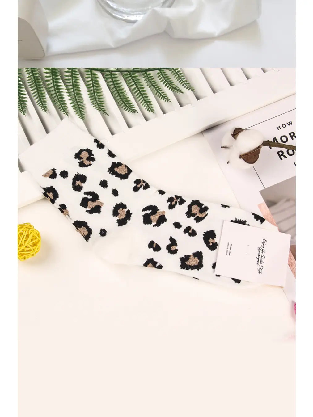 Leopard Print Ladies Sports Socks