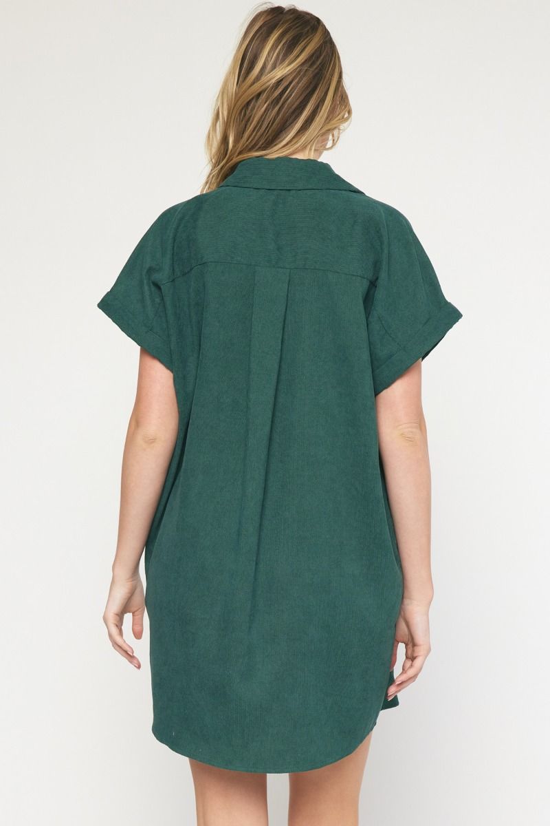 Forest Corduroy Dress