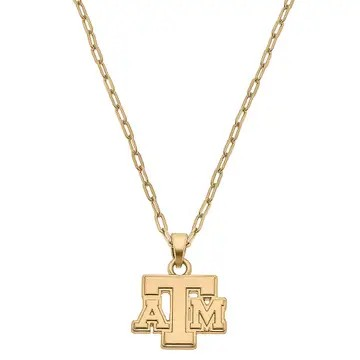 A&M Aggies 24K Gold plated Necklace