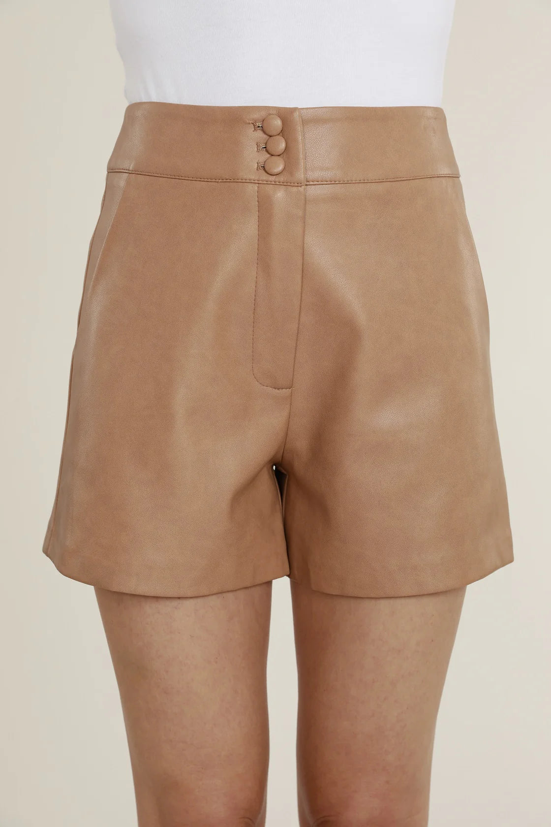 Vegan Leather Shorts
