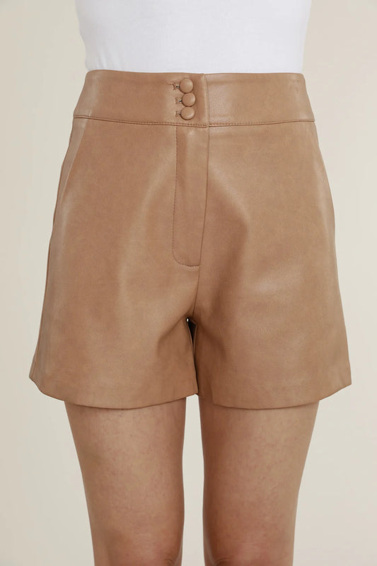 Vegan Leather Shorts