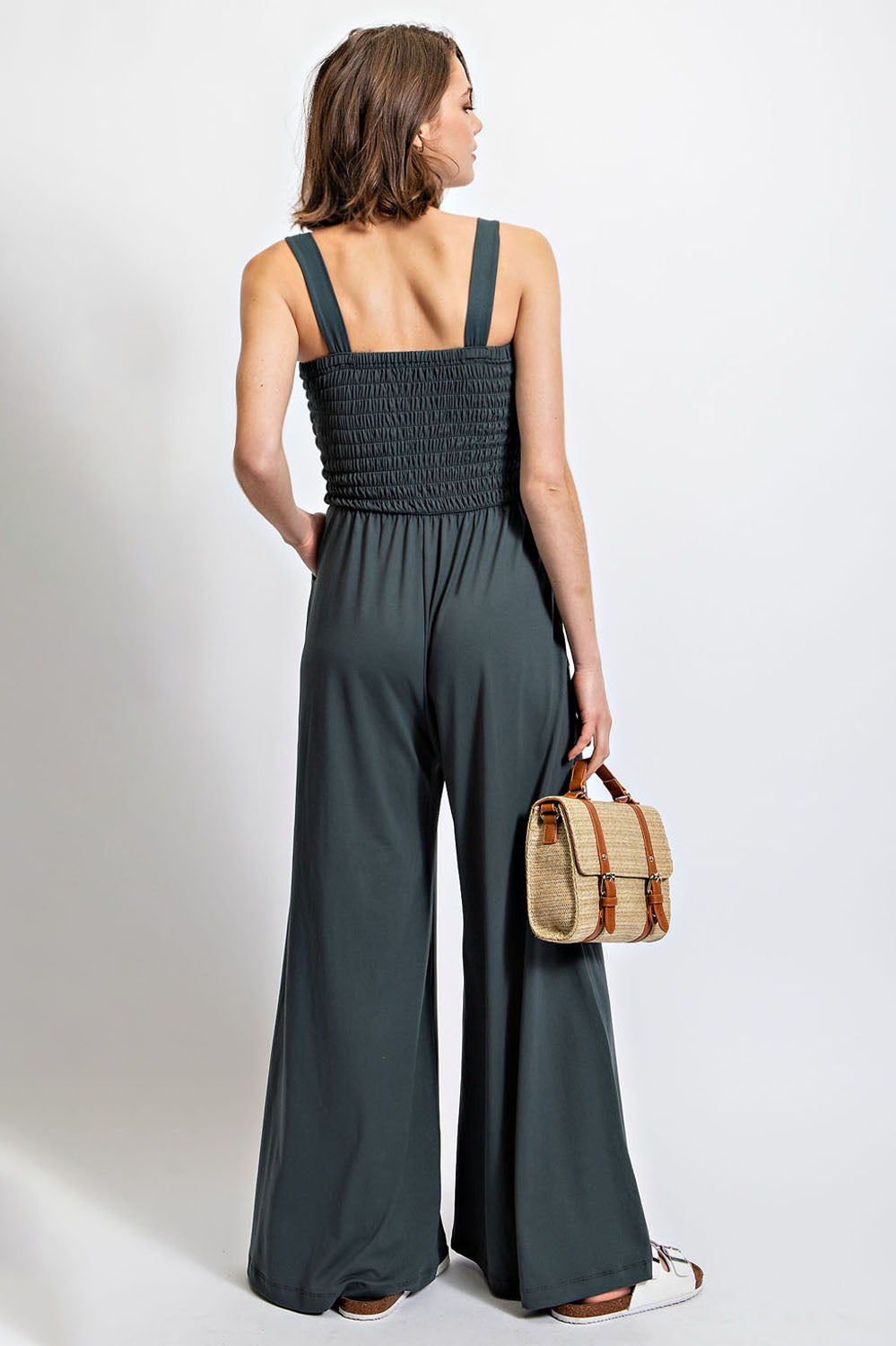 BUTTER SMOCKING JUMPSUIT