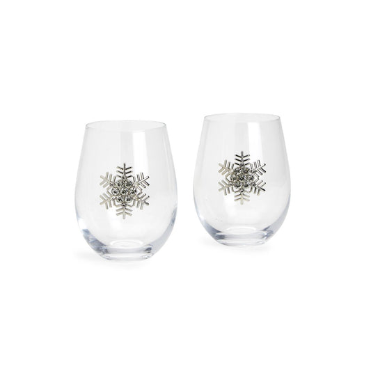 TC Jeweled Snowflake Wine Glass