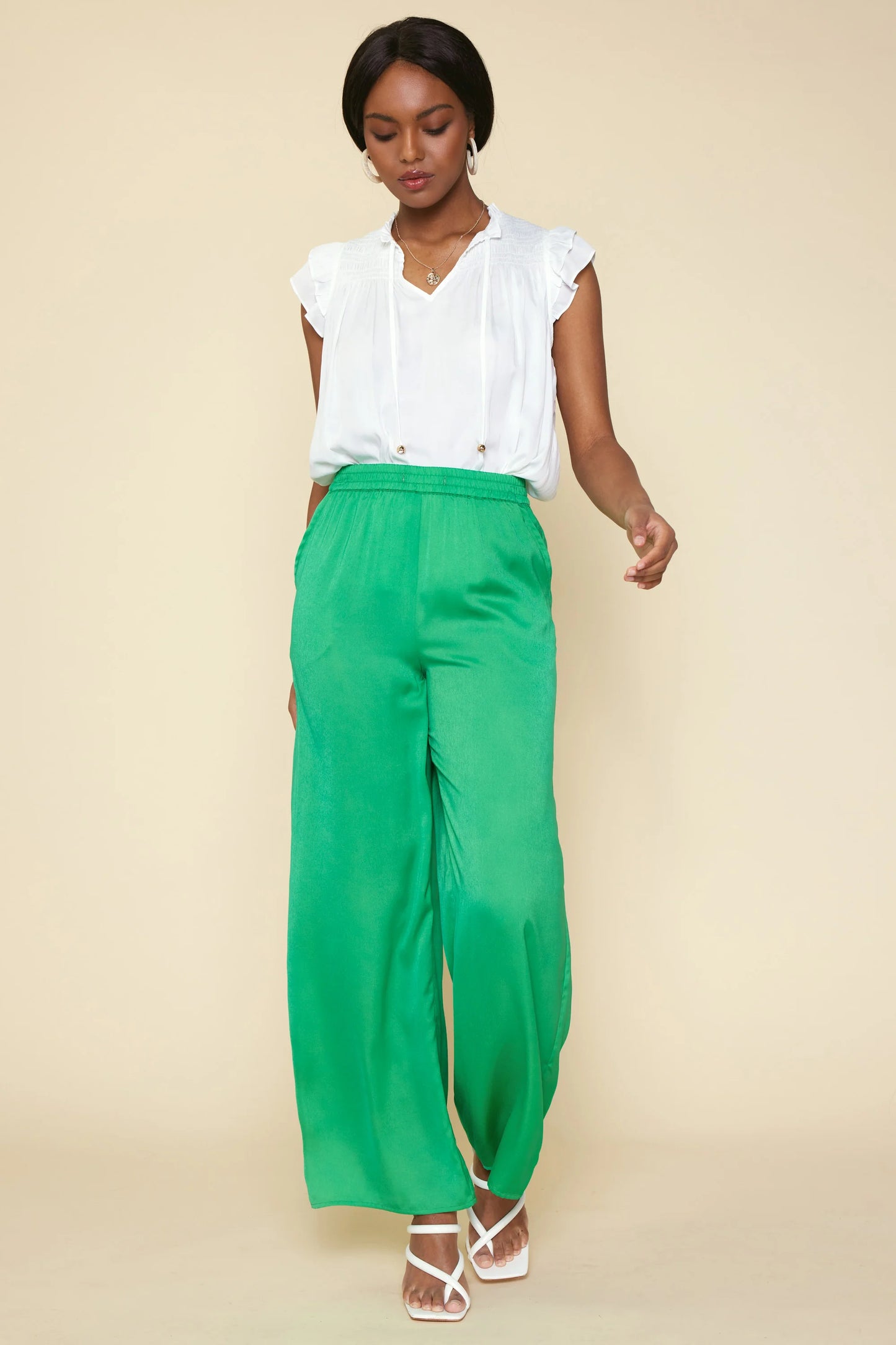 Satin Palazzo Pants