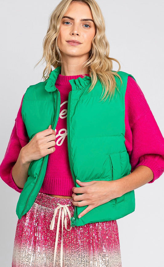 Emerald Puffer Vest