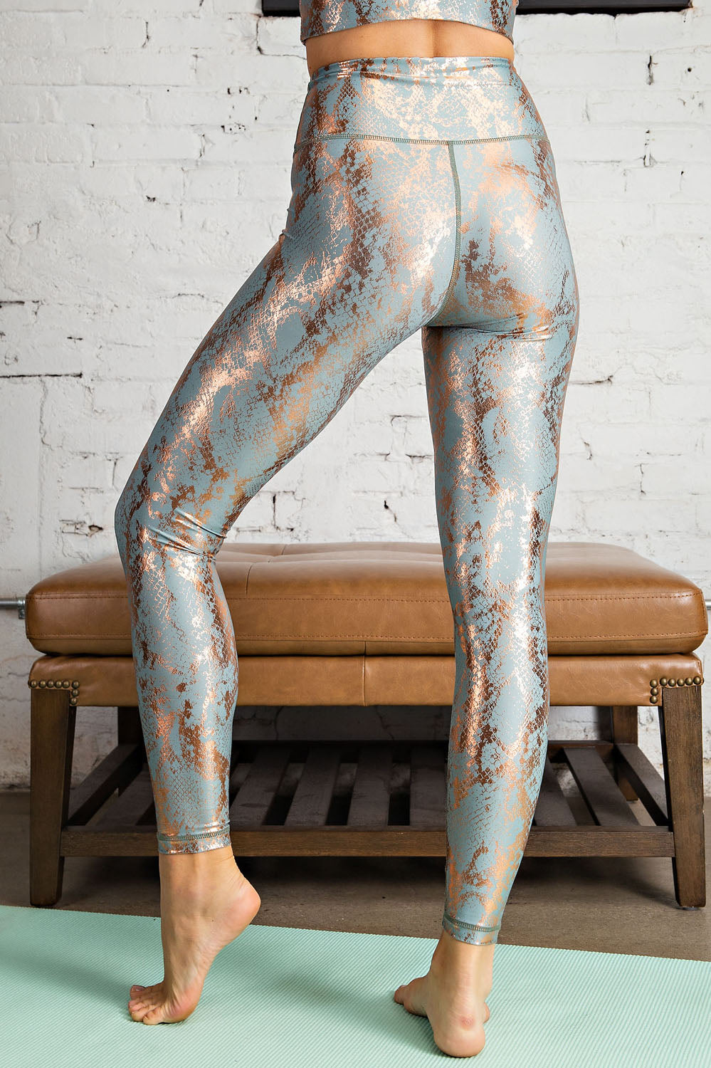 SNAKE FOIL PRINT FULL LENGTH LEGGINGS