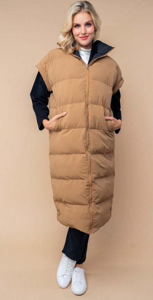 Rhonda’s Reversible Long Puffer Vest