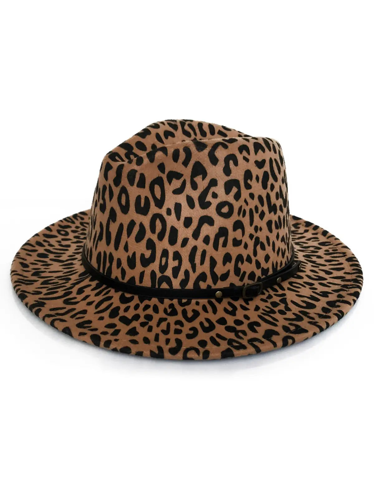 Leopard Print Wool Top Jazz Hat