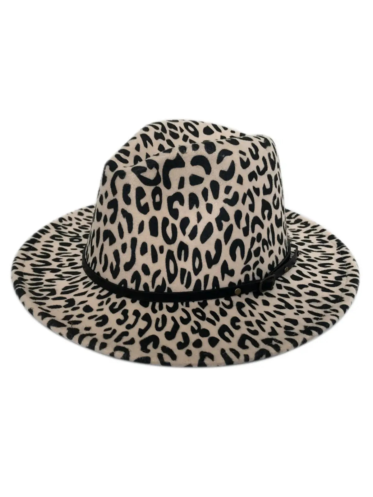 Leopard Print Wool Top Jazz Hat