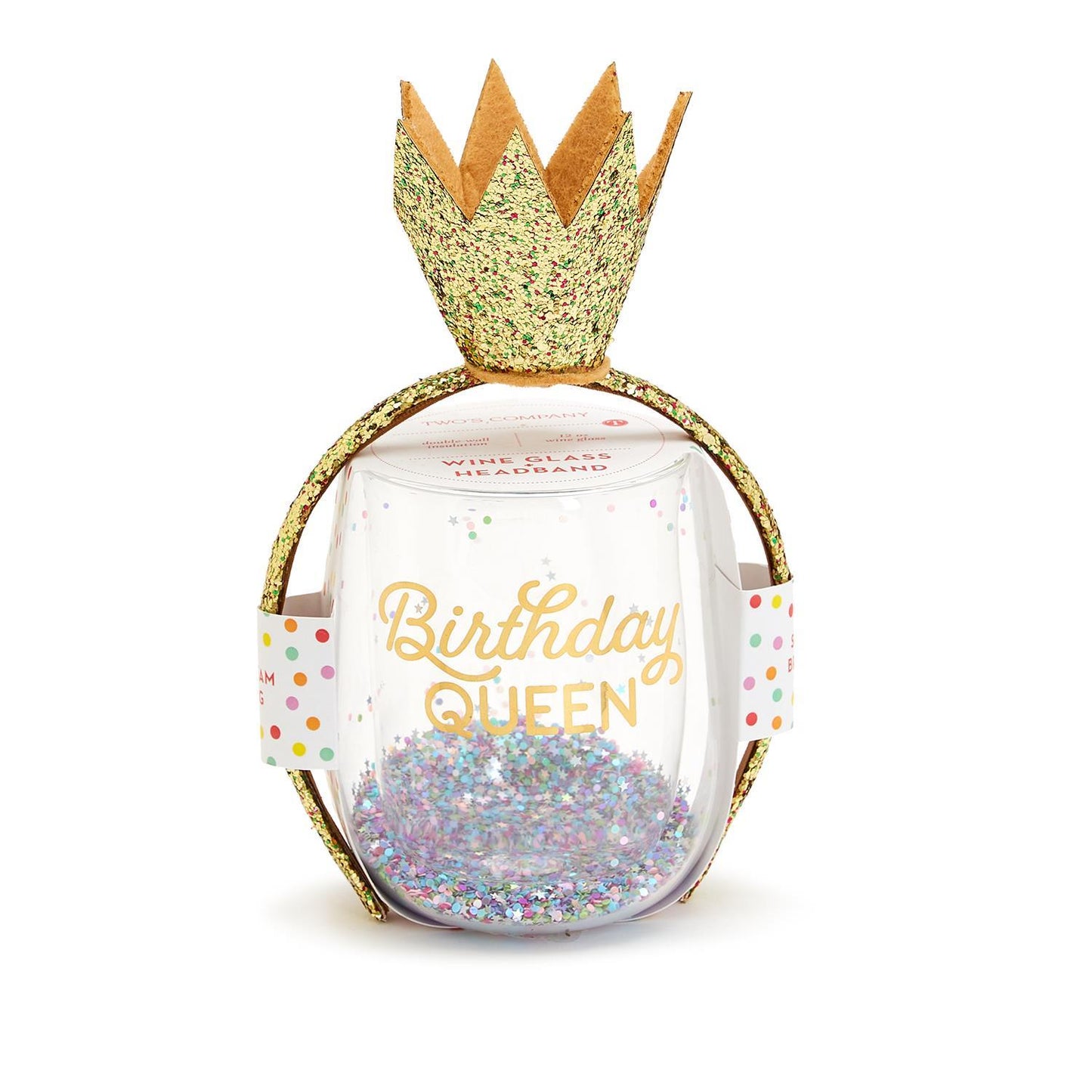 TC Birthday Queen Wine Glass