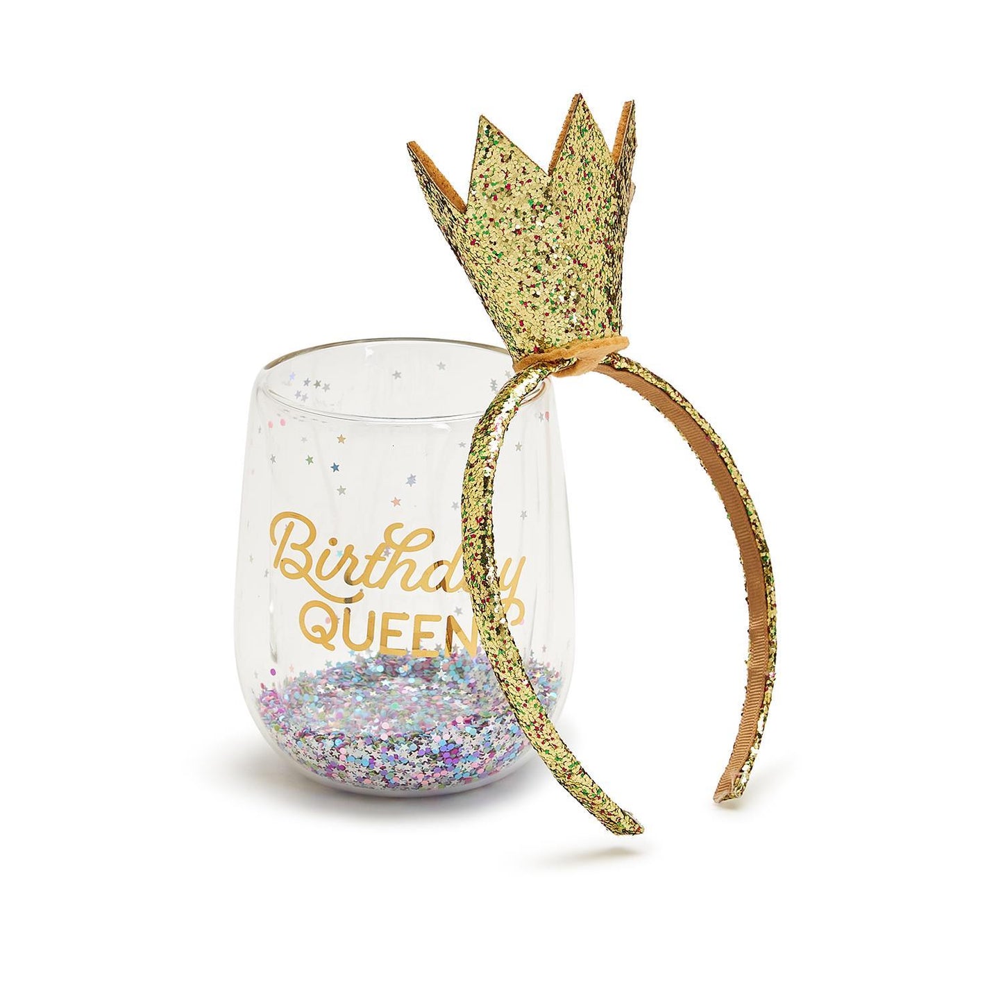 TC Birthday Queen Wine Glass