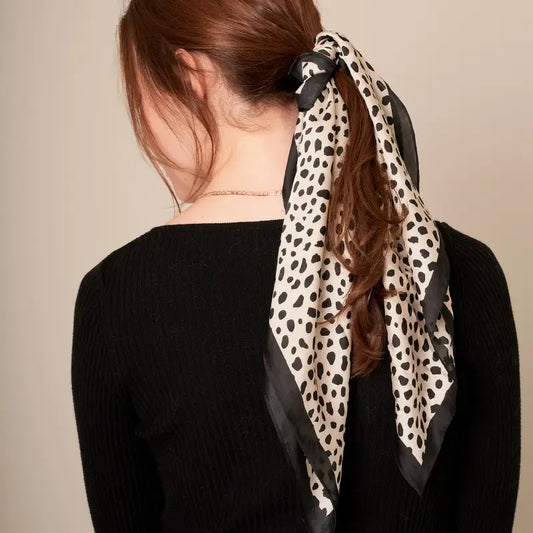 Leopard Printed Silky Bandana