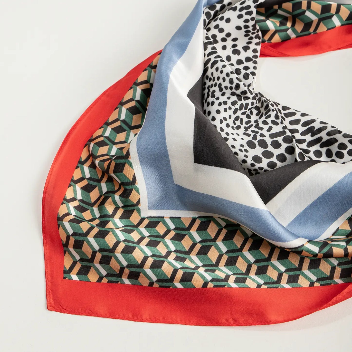 Multi Printed Silky Bandana Scarf