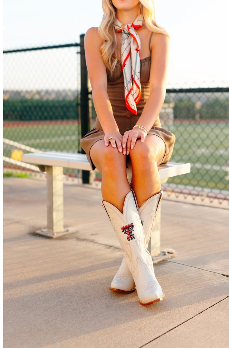 Game Day Western Ivory Boots - Texas Tech