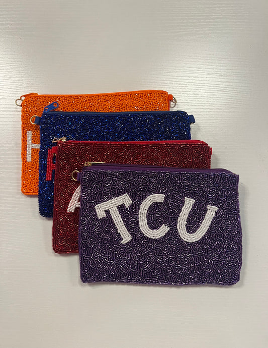 Beaded pouch TCU