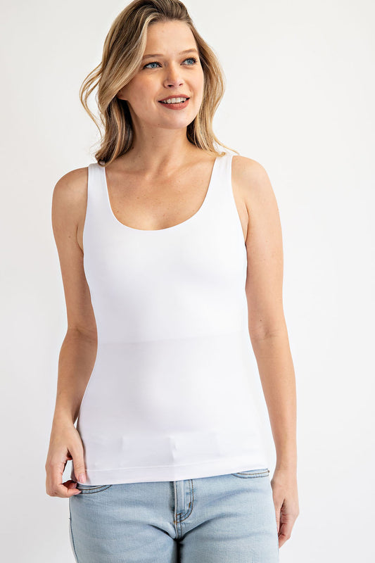 BUTTER SOFT TANK TOP-WHITE