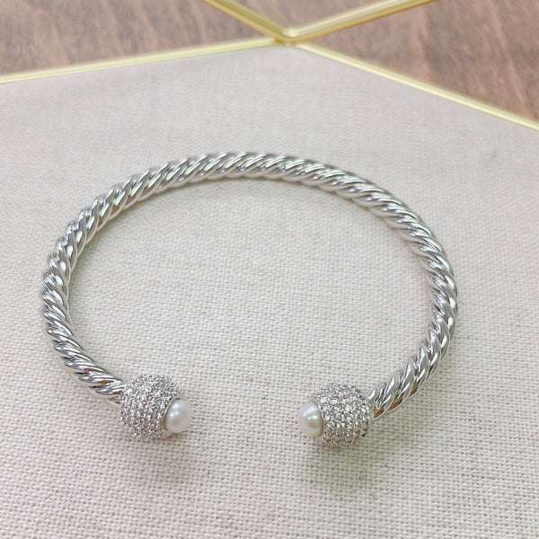 Silver Rope Pearl Crystal