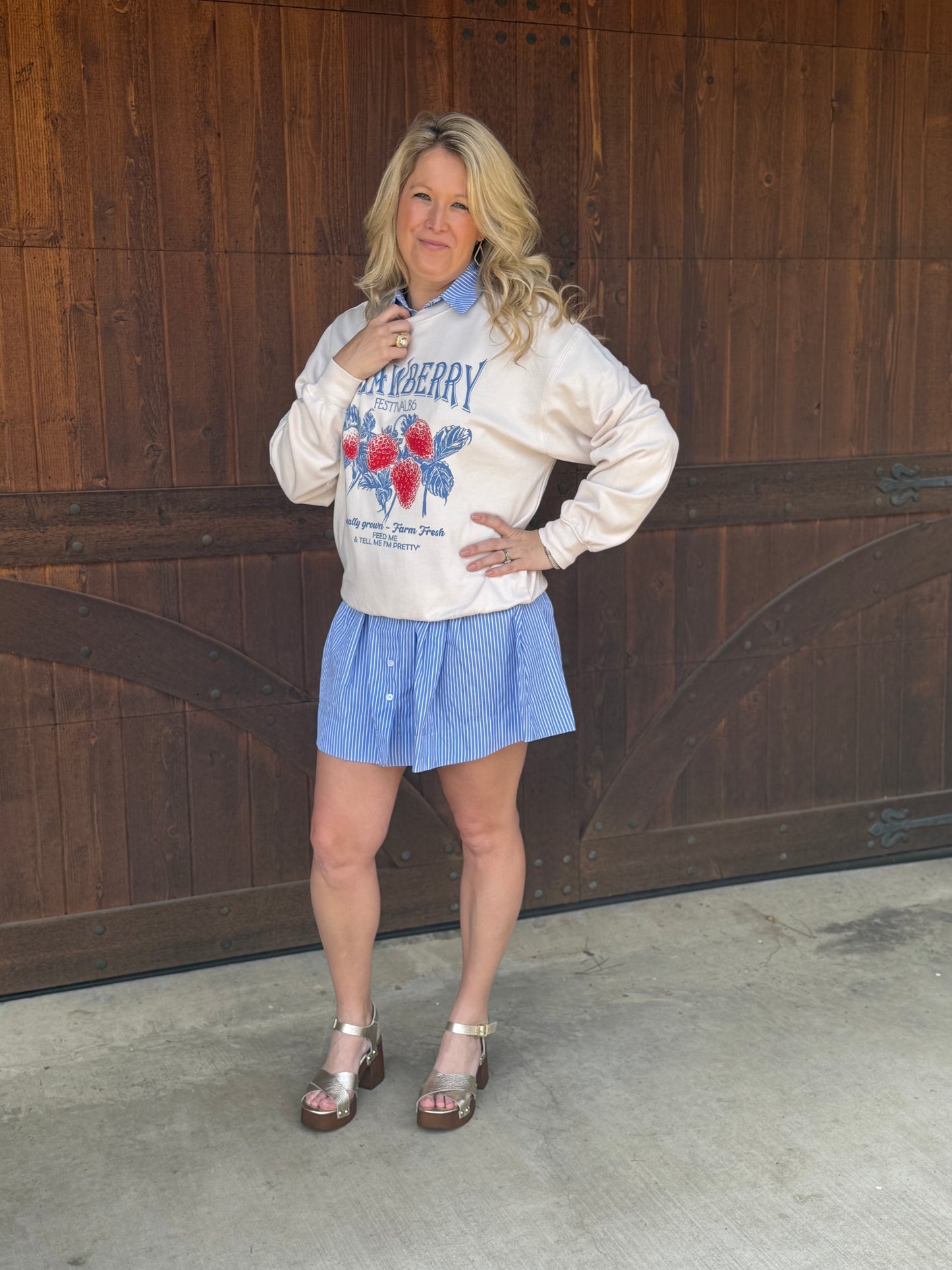 Strawberry Graphic Sweatshirt