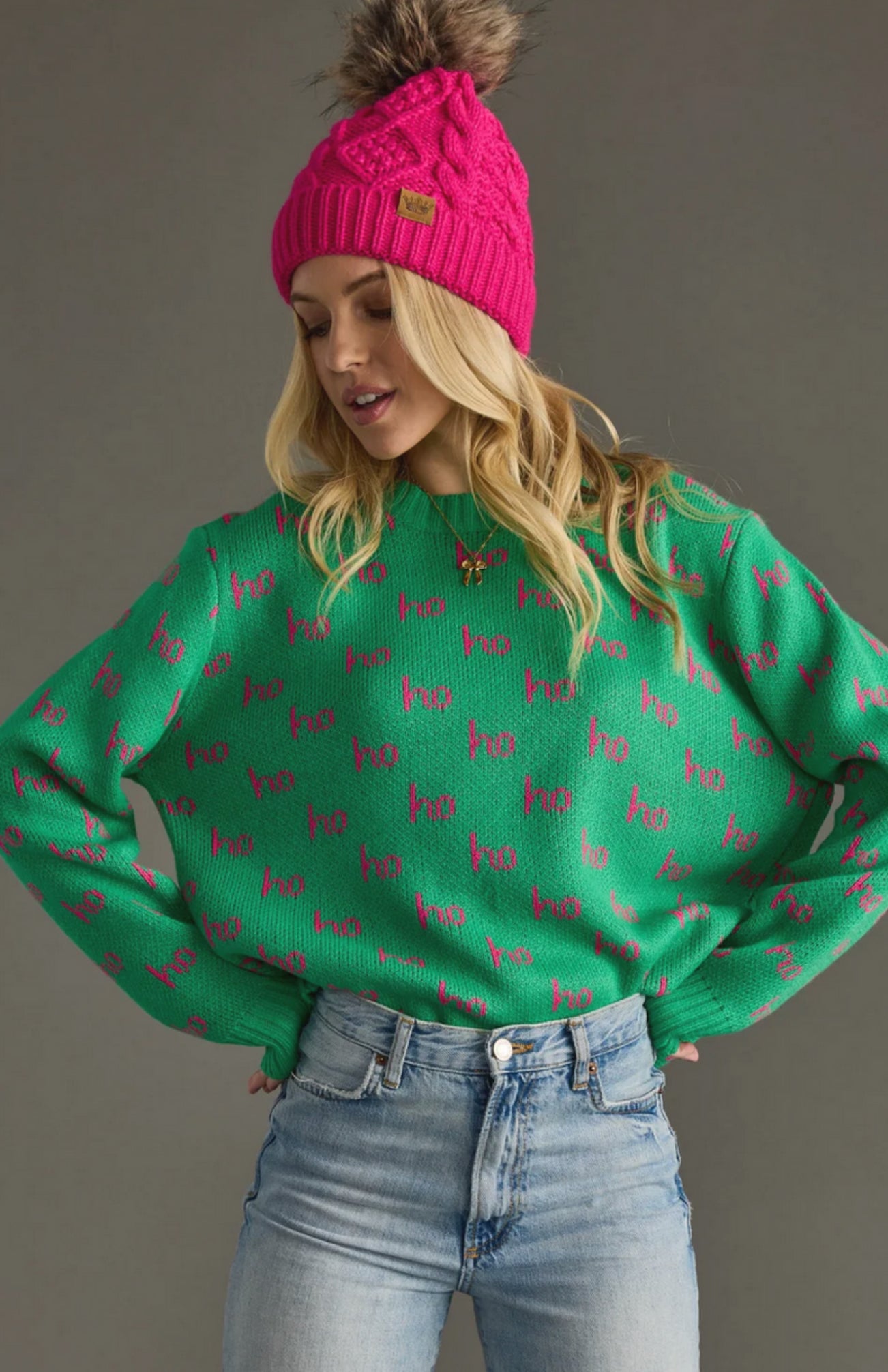 Green Ho Ho Ho Sweater