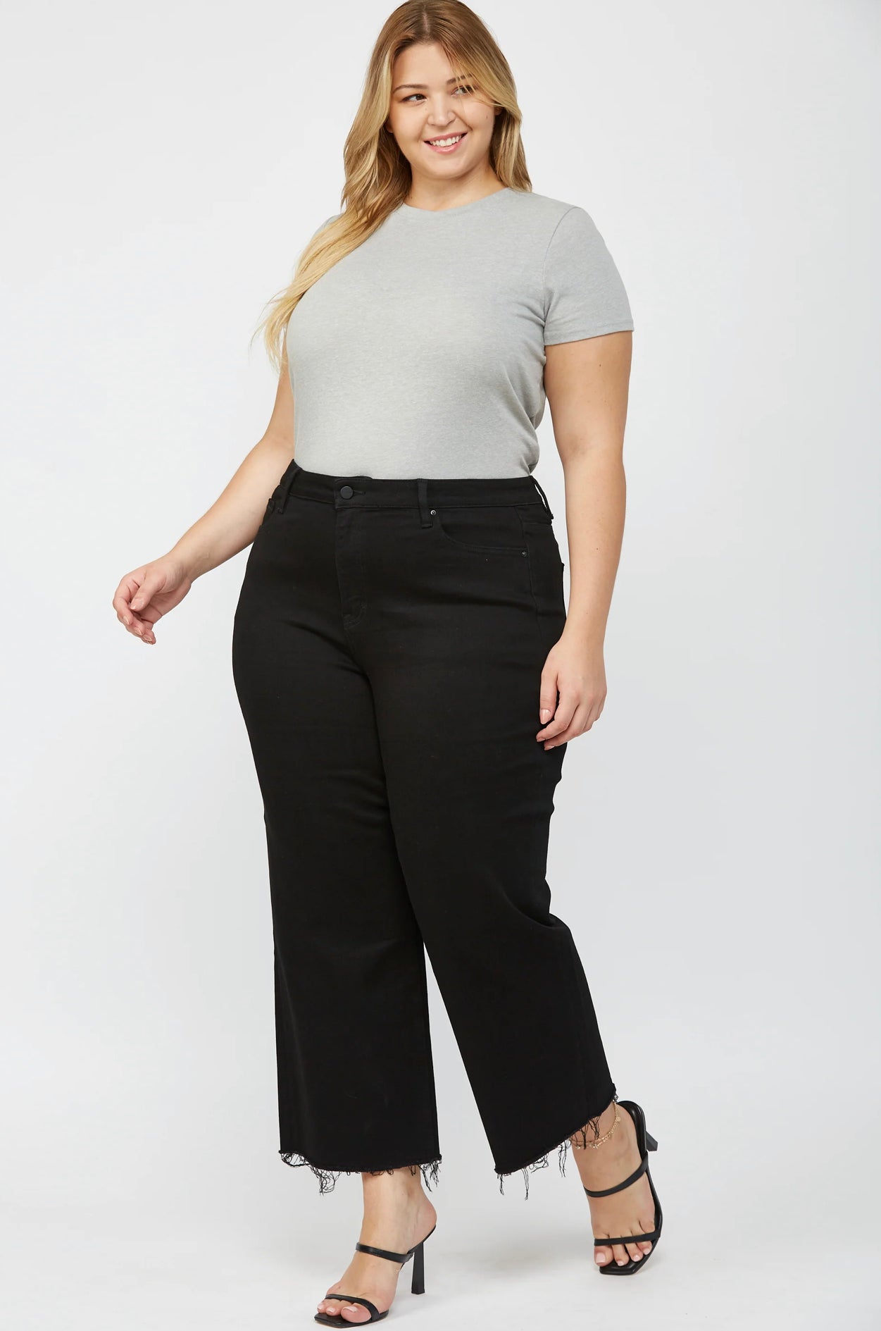 Mica Wide Leg Crop -Black