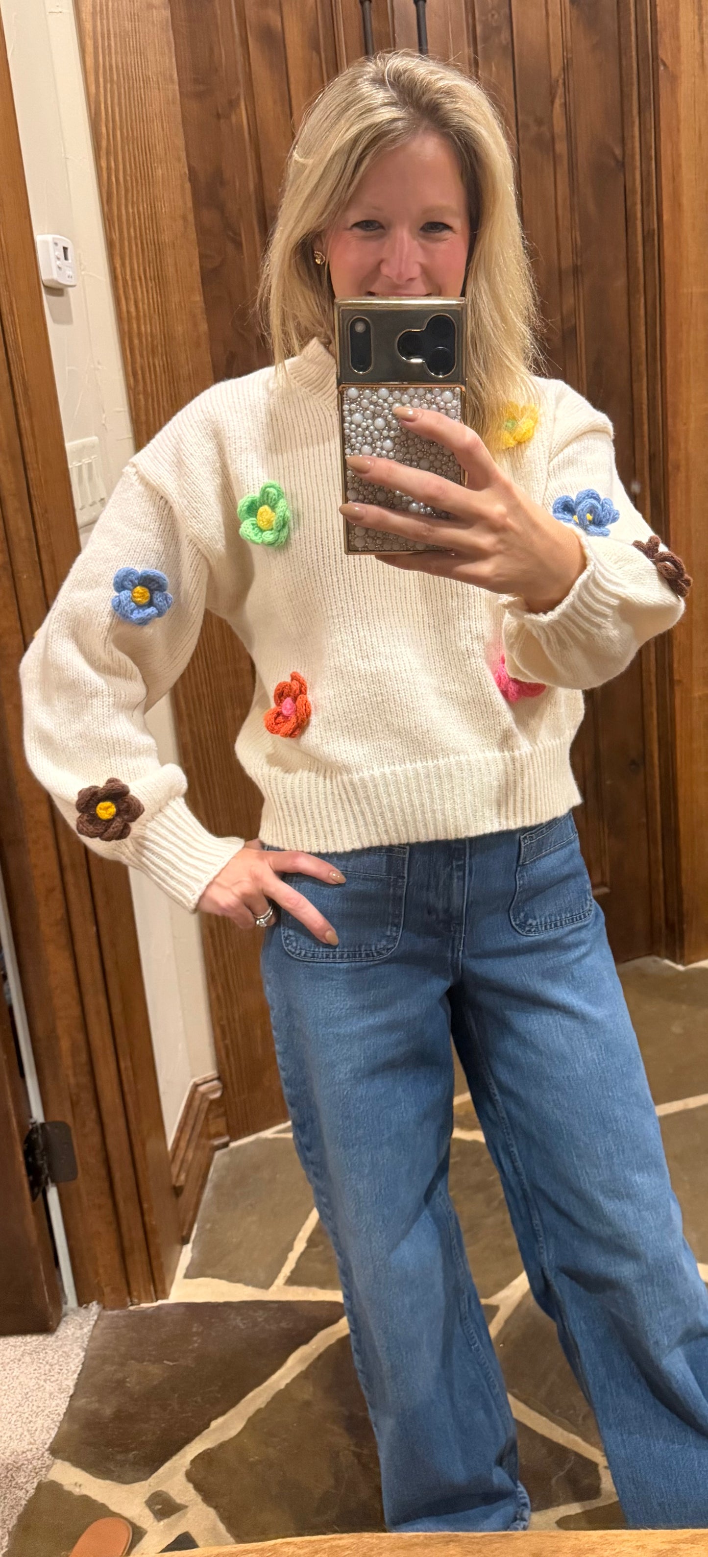 GG 3D Flower Sweater