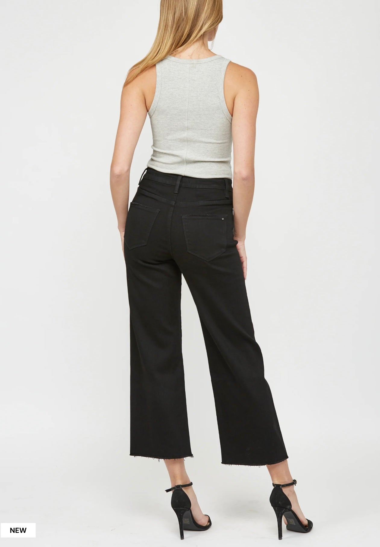 Mica Wide Leg Crop -Black