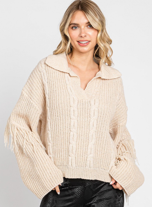 Knit Fringe Sweater