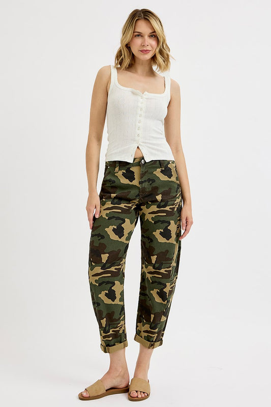 Carlys Camo Barrel Pants