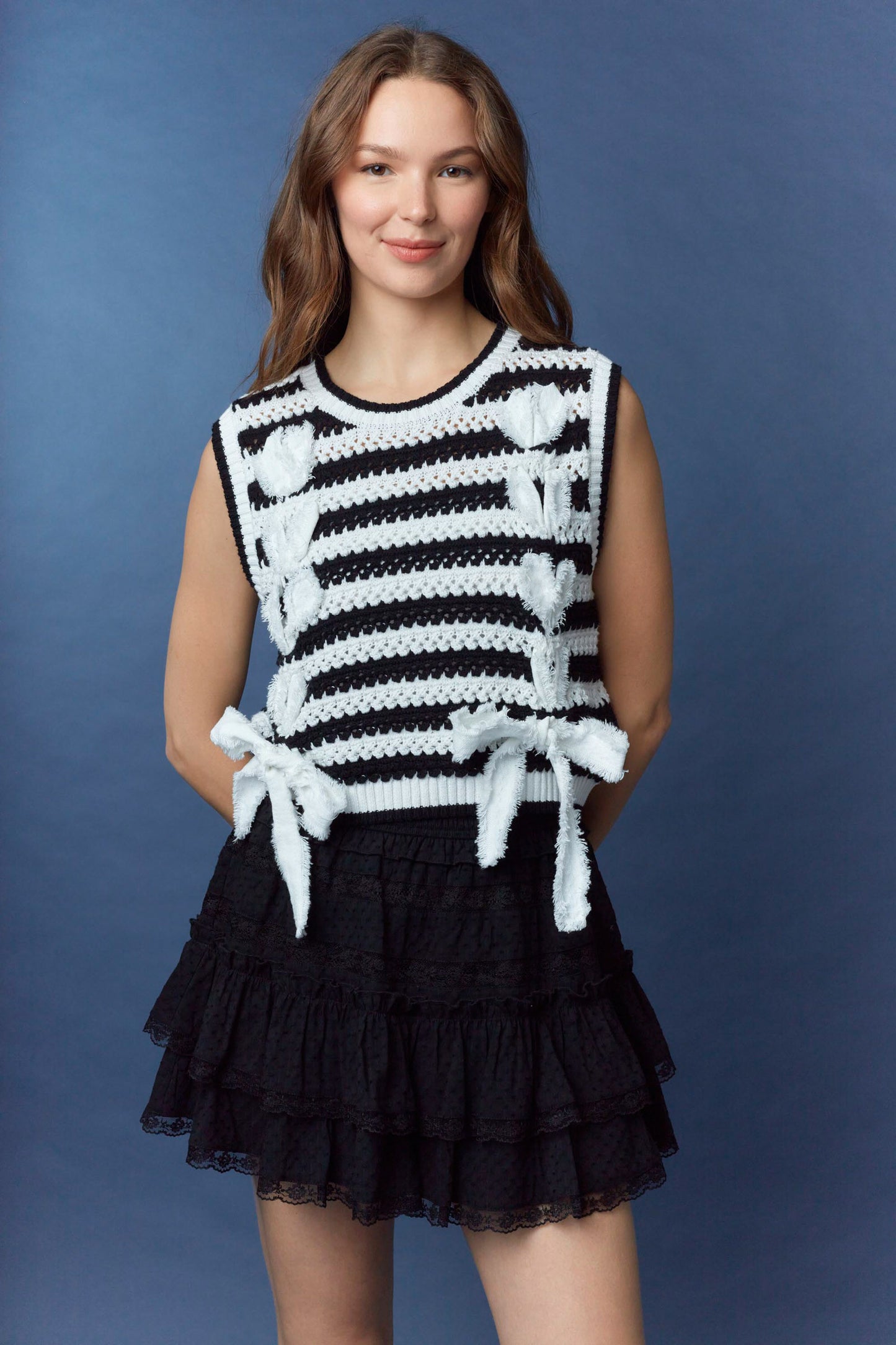 Girlie Game Day Bow Top
