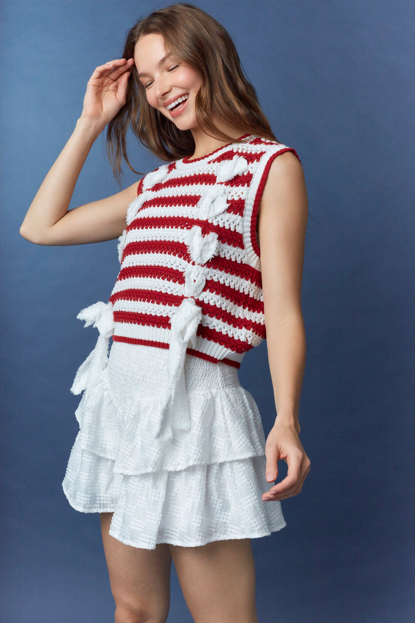 Girlie Game Day Bow Top
