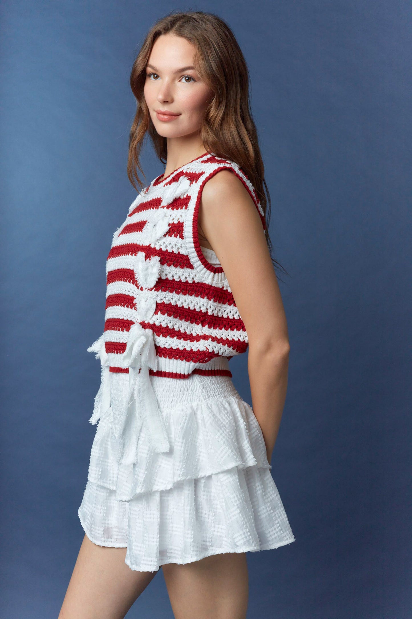 Girlie Game Day Bow Top
