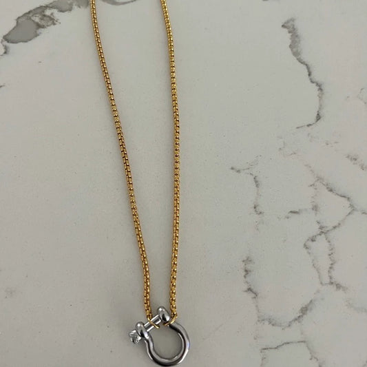 Gold + Gunmetal Necklace