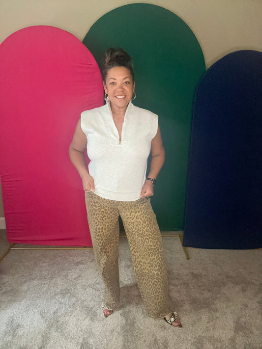 Lindy Leopard Straight Leg Jean