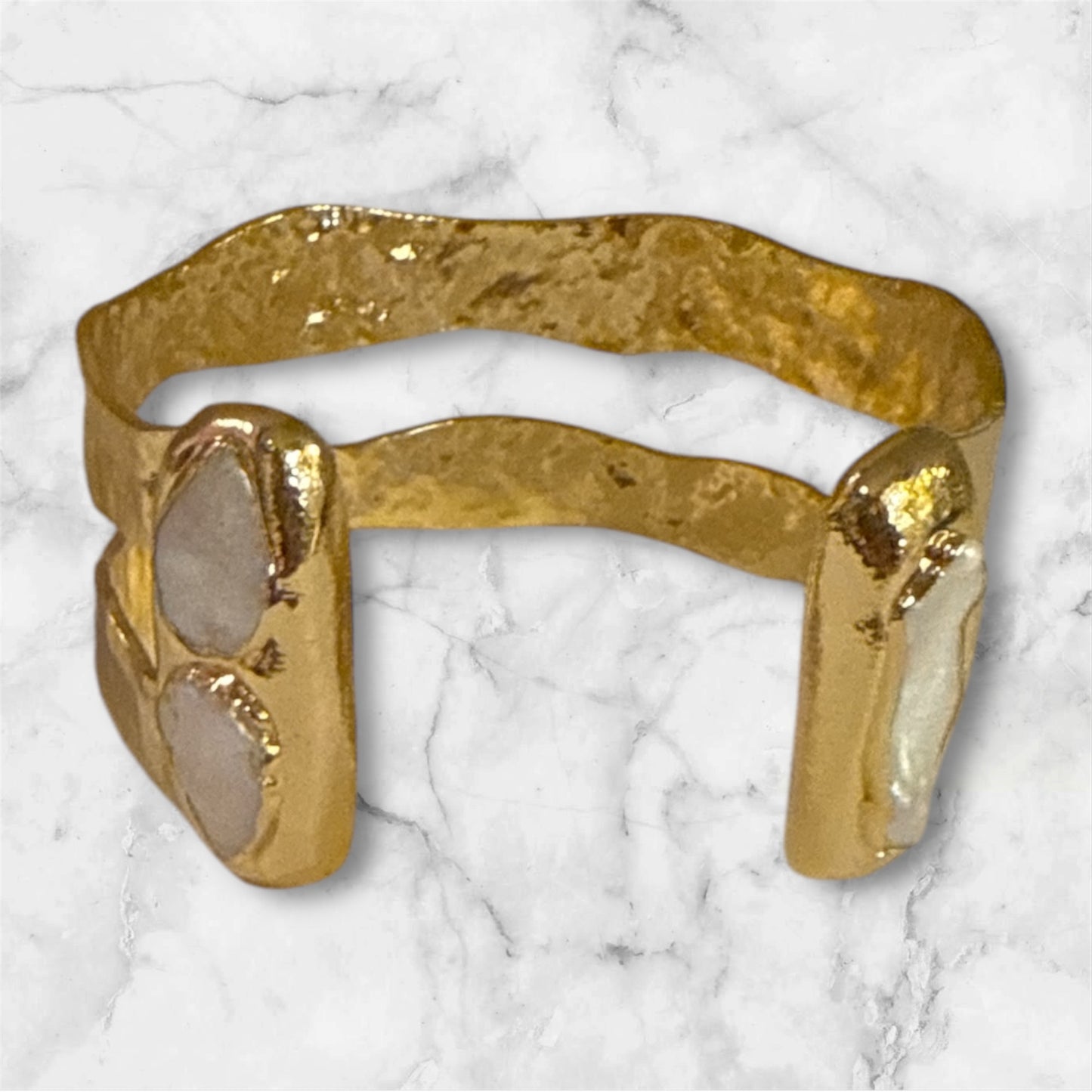 Easton Elle Double Cuff Pearl