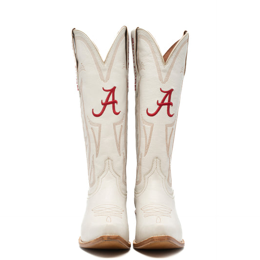 Game Day Western Ivory Boots - Alabama