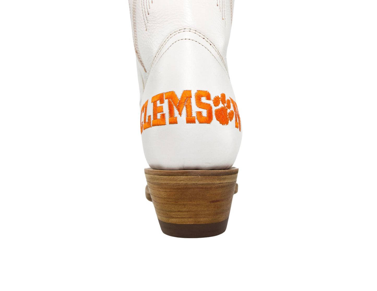 Game Day Western Ivory Boots - Clemson Tigers