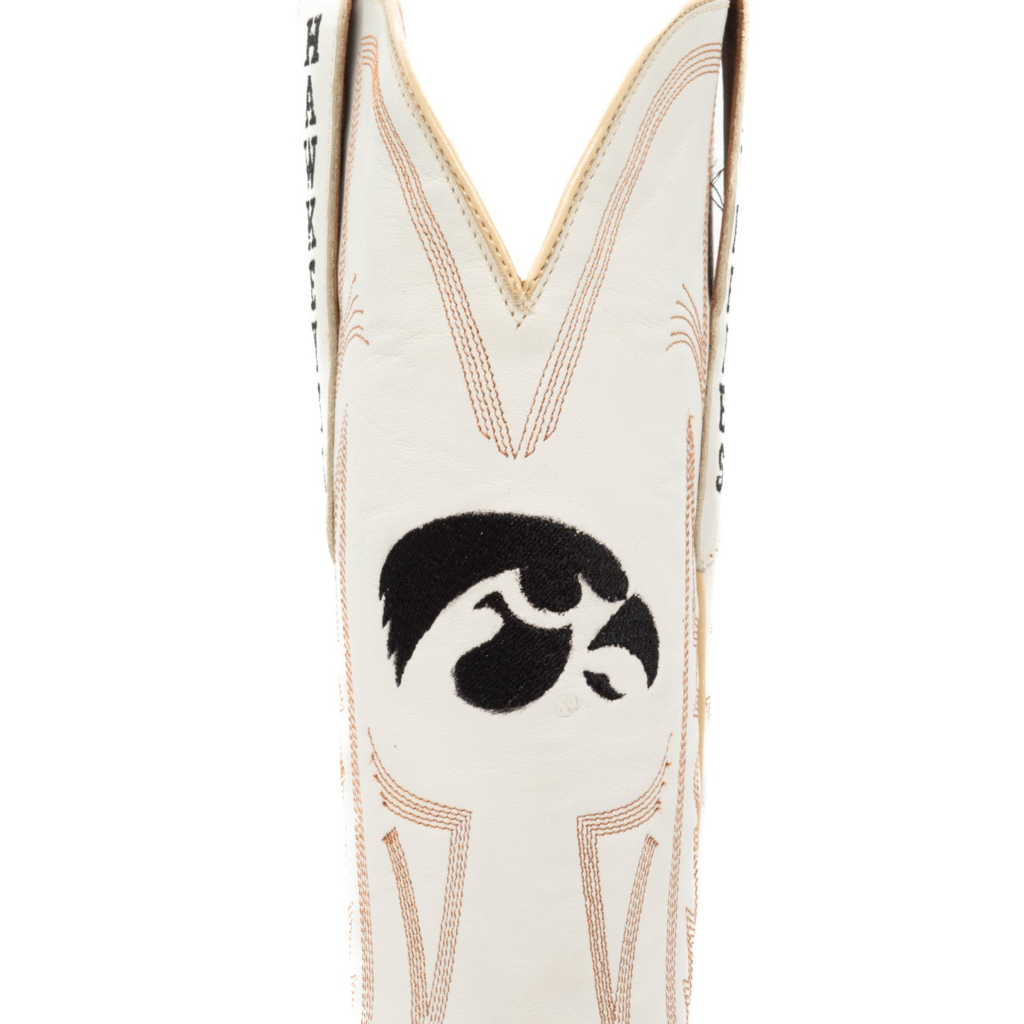 Game Day Western Ivory Boots - Iowa Hawkeyes