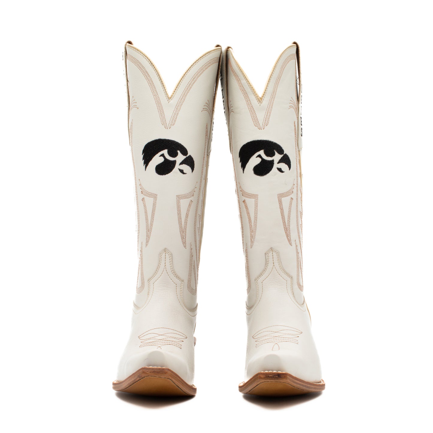 Game Day Western Ivory Boots - Iowa Hawkeyes