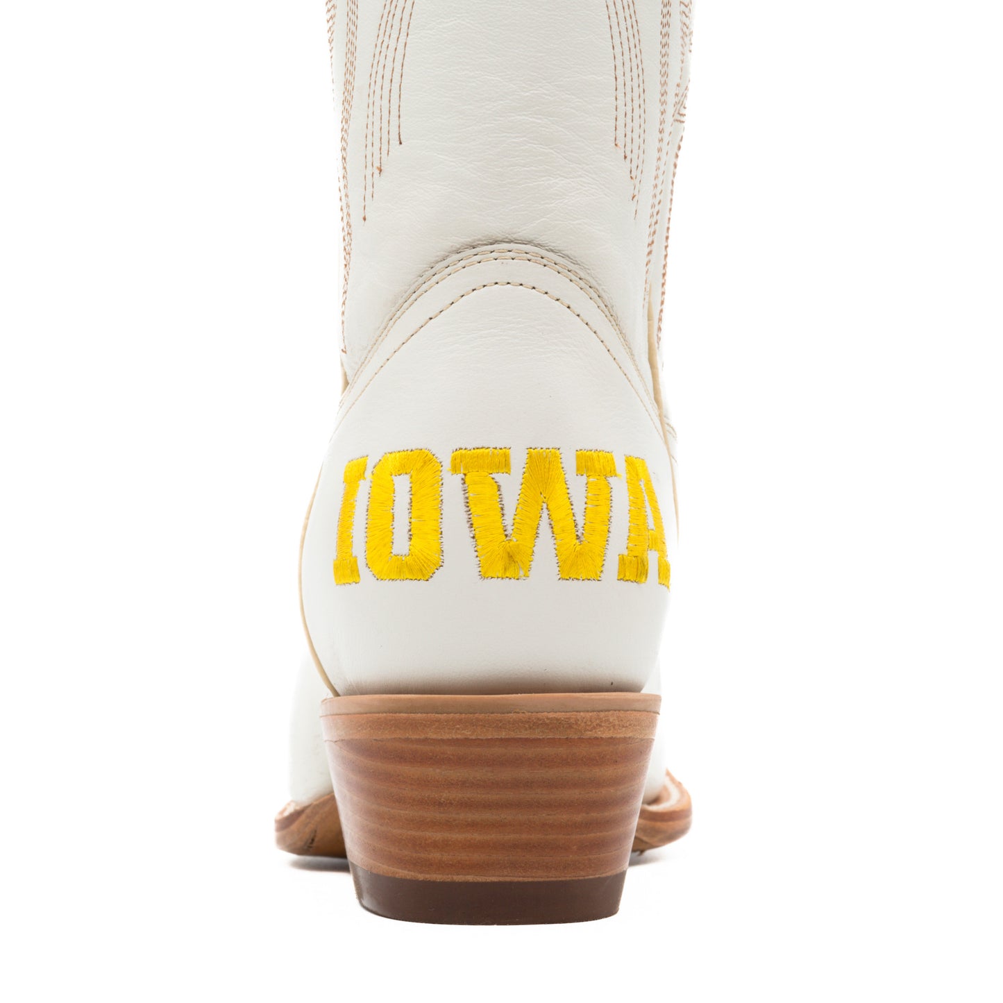 Game Day Western Ivory Boots - Iowa Hawkeyes