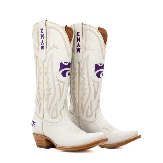 Game Day Western Ivory Boots - Kansas State Wildcats