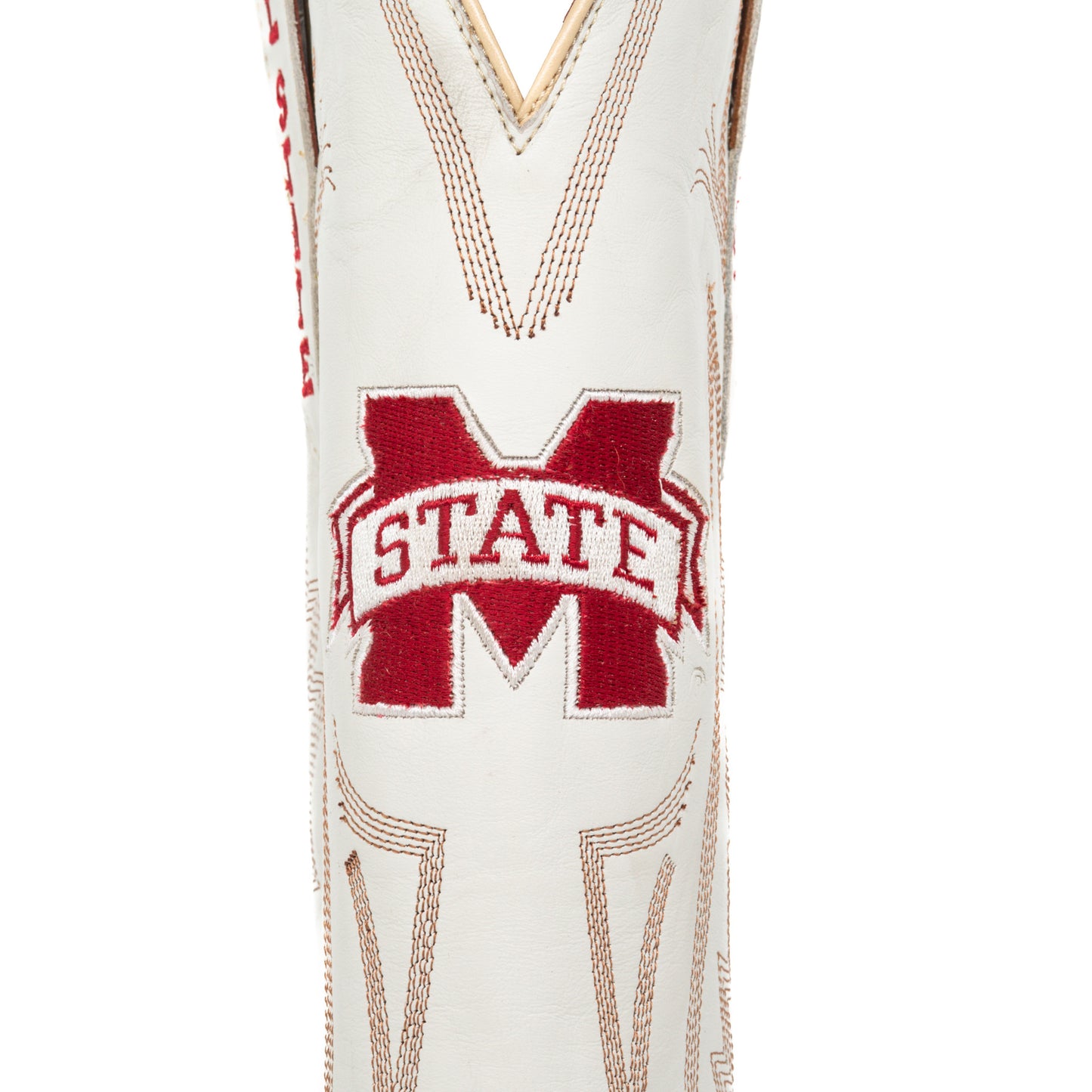 Game Day Western Ivory Boots - Mississippi State Bulldogs