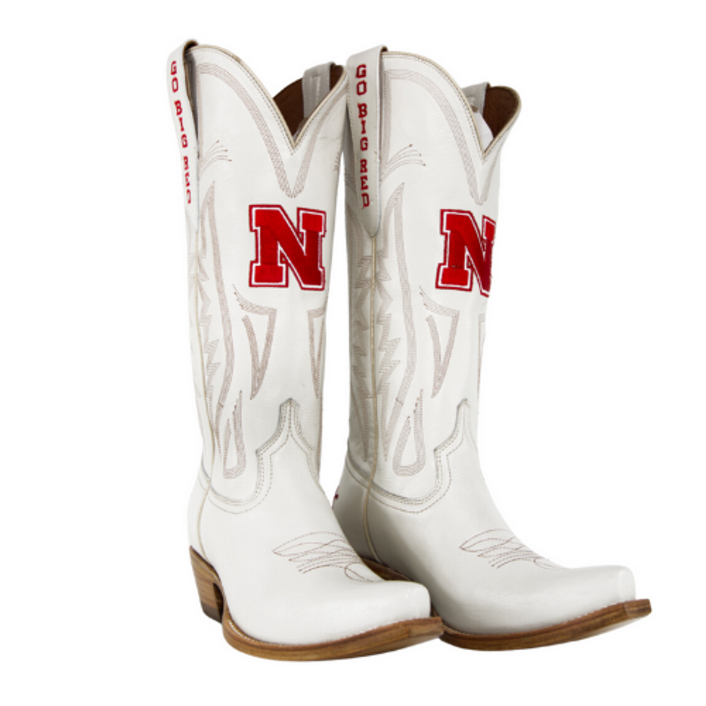 Game Day Western Ivory Boots - Nebraska Cornhuskers