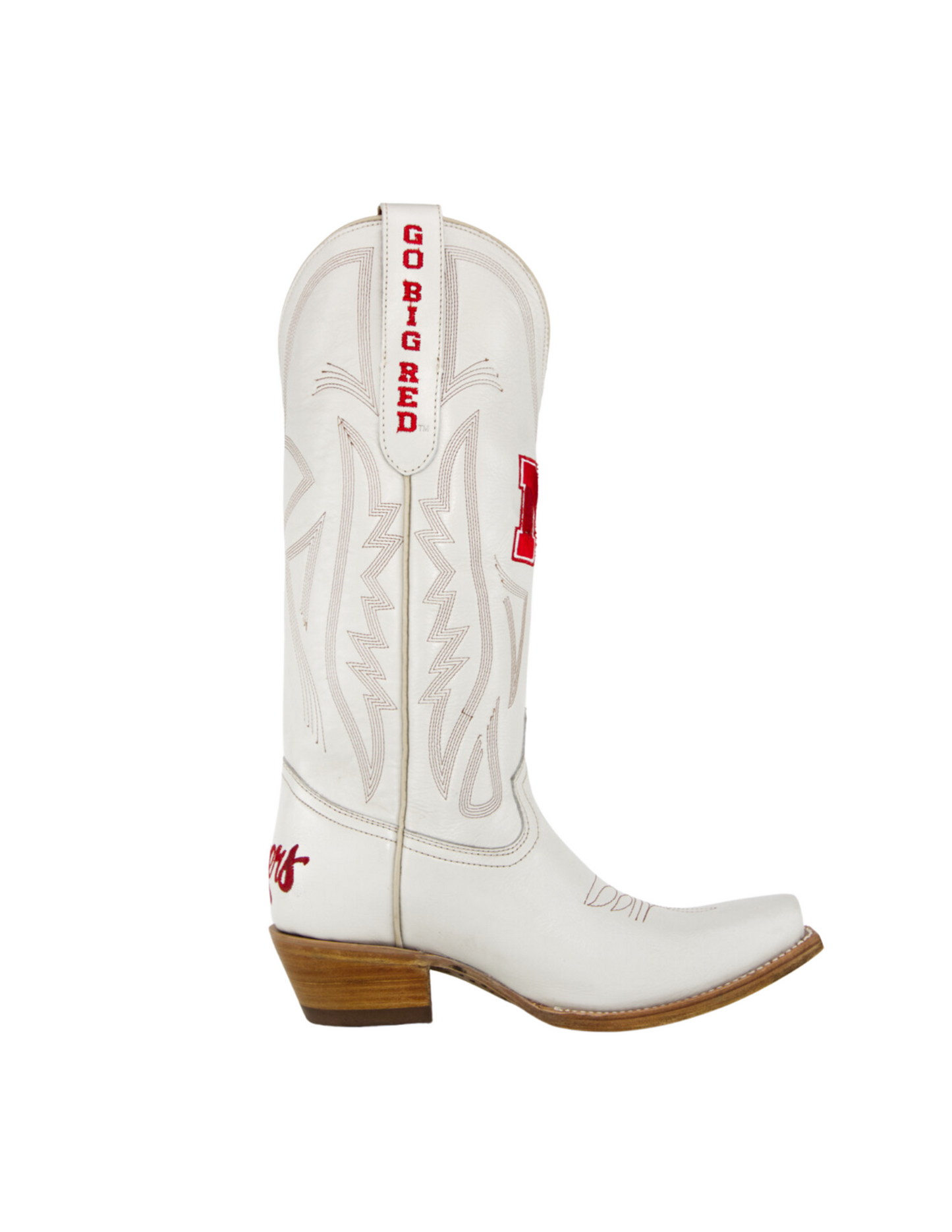 Game Day Western Ivory Boots - Nebraska Cornhuskers