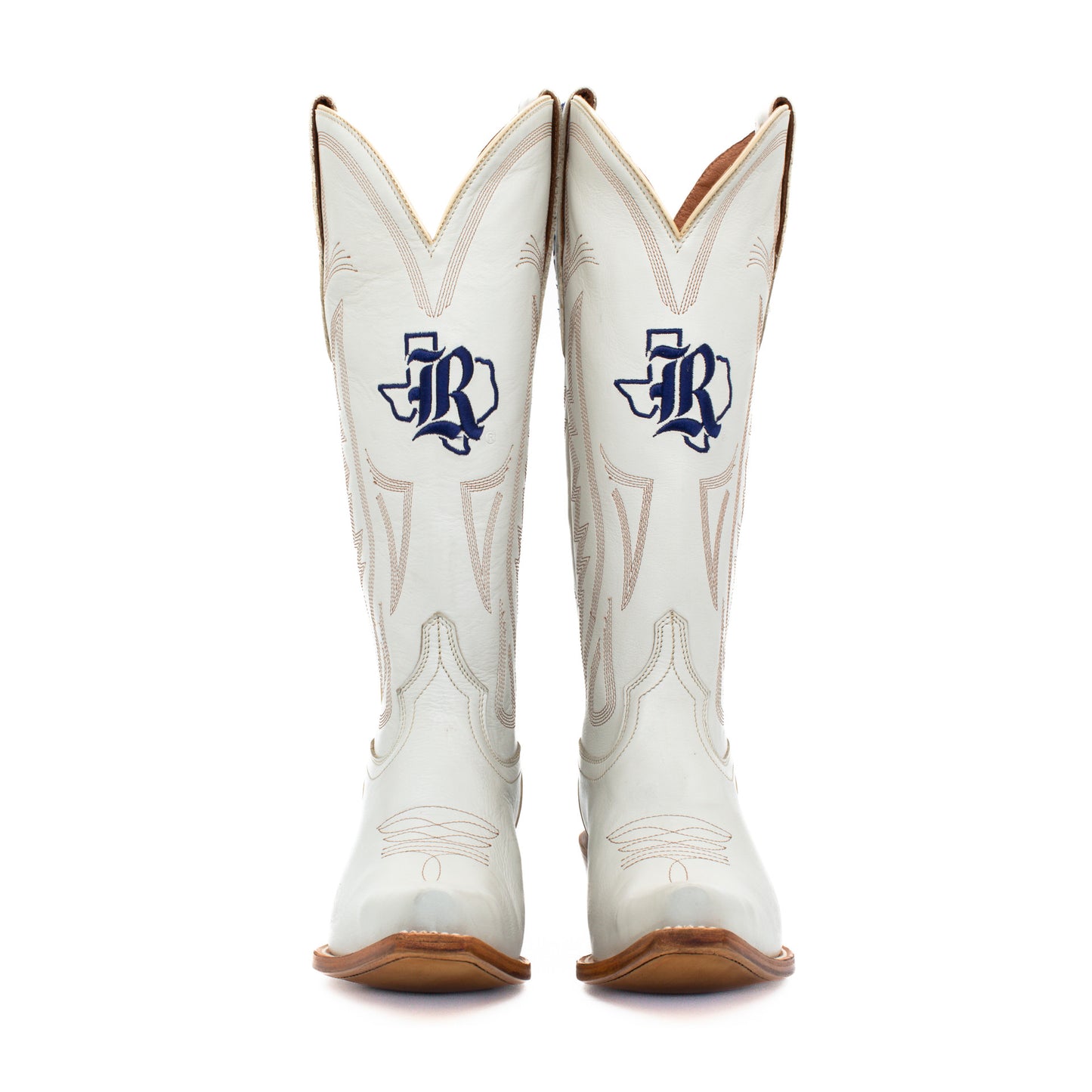Game Day Western Ivory Boots - Rice Owls