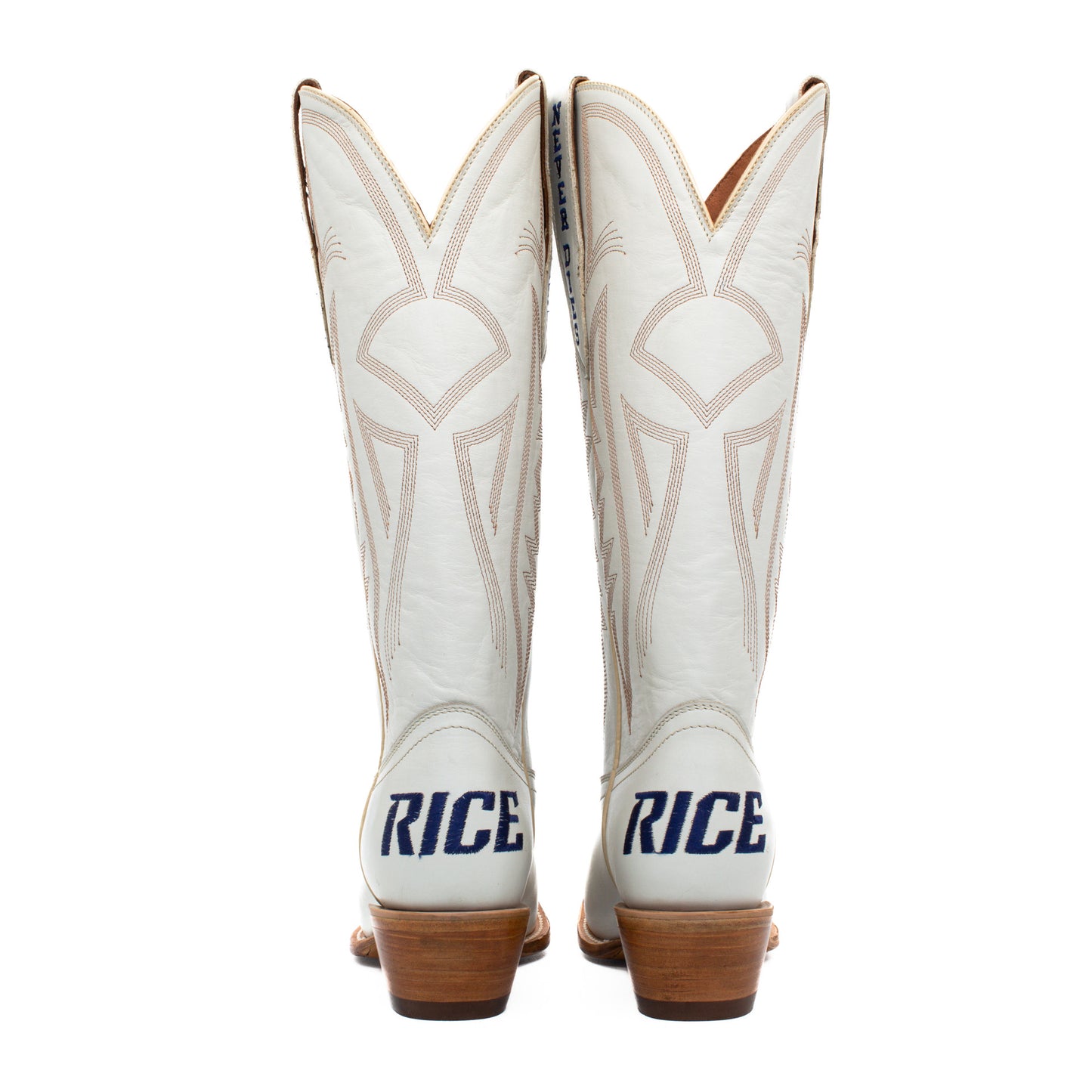 Game Day Western Ivory Boots - Rice Owls